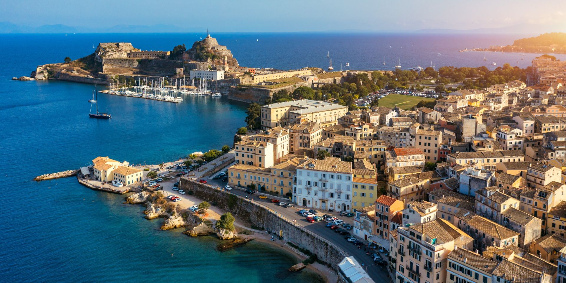 Corfu Old Fortress on the Ionian Sea